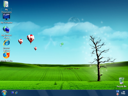 The desktop of Windows XP Diamond 2010