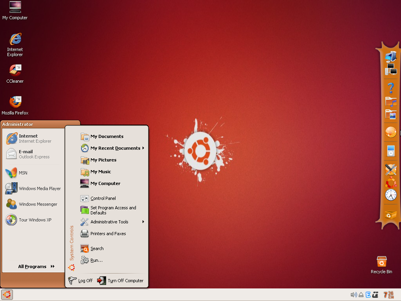 File:XP Ubuntu Style 2011 StartMenu.png