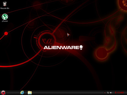 The desktop of Windows 8.1 Alienware 2015