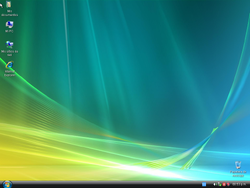 The desktop of Windows XP Leonic