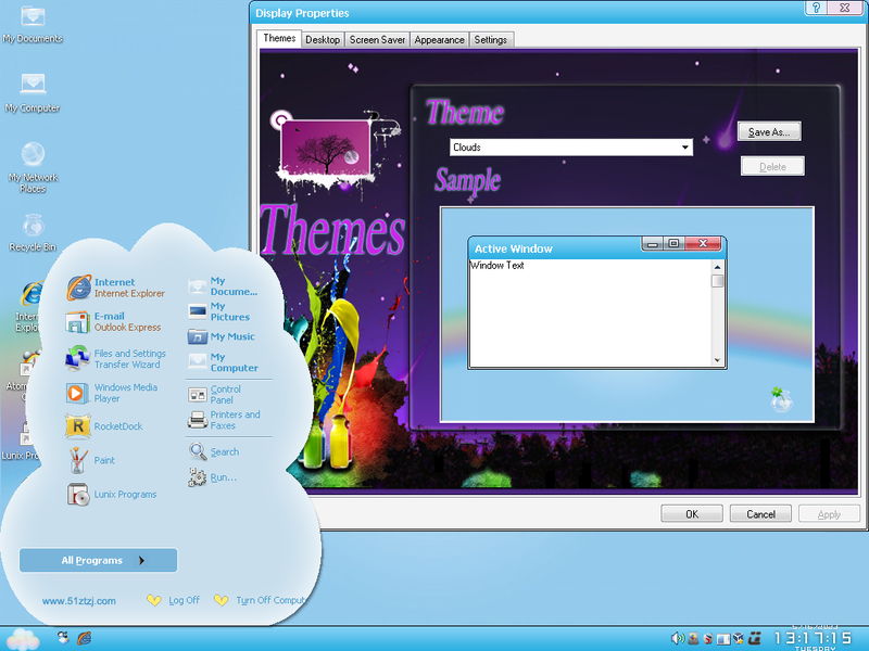 File:XP Lunix Edition Clouds Theme.png