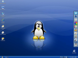 The desktop of Windows XP Lunix Edition
