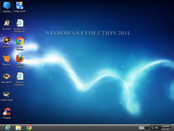 The desktop of Windows 8 Evolution 2014