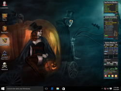 The desktop of Windows 10 Halloween 2015