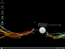 The desktop of Windows XP TrueFaster SP3