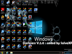 The desktop of Windows 8 Darkness 2.0