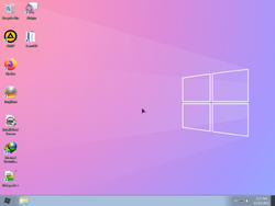The desktop of Windows 7X