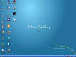 The desktop of Windows XP Luxury Edition