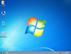 The desktop of Windows 7 SuperNano