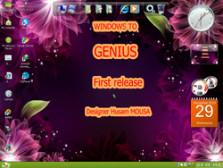 The desktop of Windows XP 7 Genius Edition 2014