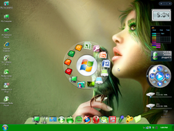 The desktop of Windows DLC XP Media Center Edition 2010 3.6