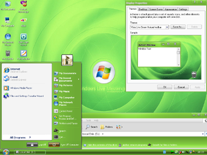 DanceXP 2009 Vista Live Green Natural toolbar Theme.png
