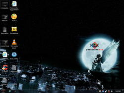 The desktop of Windows 7 Dark Angel Edition