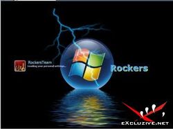 The login screen of Rocker Team's Windows XP Ultimate Service Pack - 3