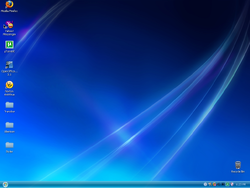 The desktop of Windows XP 2009