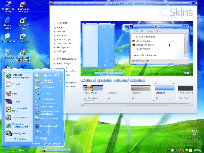 File:XP Sun Rise Seffy Xmas WindowBlinds skin.png