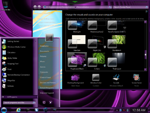 W7 Shine Edition Purple and Black theme.png