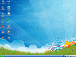 The desktop of Windows Dance XP 2009