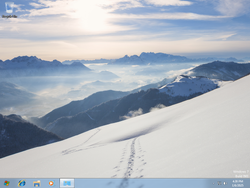 The desktop of Windows 7 Emerald Edition