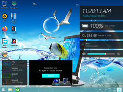 The desktop of Windows 8.1 Blue Edition