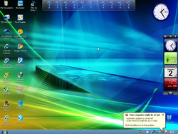 The desktop of Windows XP Poka Tiny