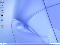 The desktop of Windows XP SP2 Full