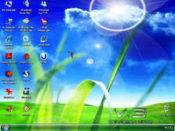 The desktop of a fresh install of Windows Spiderman Vista