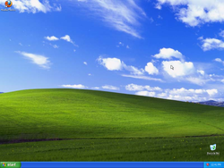The desktop of Windows XP New Age SP3 2013