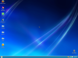 The desktop of Windows XP 2009