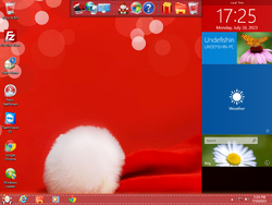 The desktop of Windows 7 Christmas Edition 2015