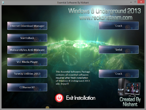 W8 Underground 2013 Essential Softwares.png