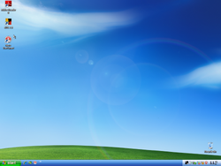 The desktop of Windows XP Ultimate Edition