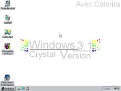 The desktop of Windows Crystal Edition