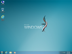 The desktop of Windows 7 Super Lite