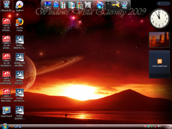 The desktop of Windows Vista Eternity 2009