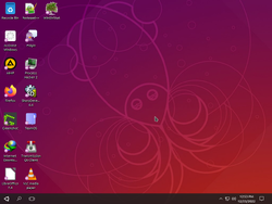 The desktop of Windows 10 Ubuntu Edition