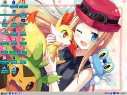 The desktop of Windows 98 Serena Edition