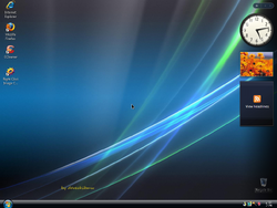 The desktop of Windows XP VistaVG