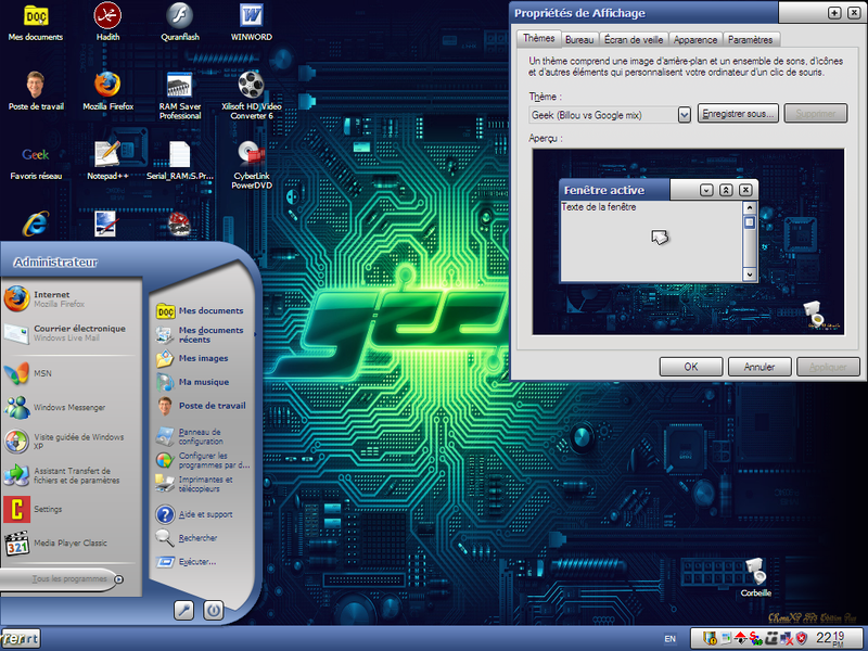 File:XP CronaXP SP3 Geek (Billou vs Google mix) theme.png
