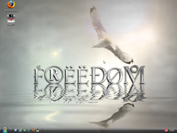 The desktop of Windows XP Extended Edition Codename Freedom
