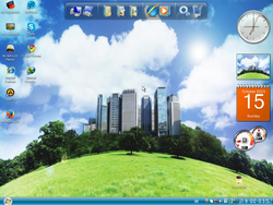 The desktop of Windows XP Elmagic v3