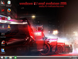 The desktop of AMD Evolution on first boot