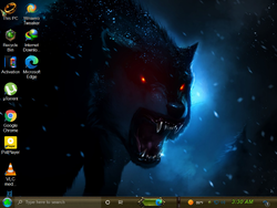 The desktop of Windows 10 Fantasy Edition