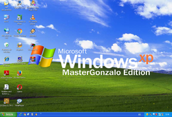 The desktop of Windows XP MasterGonzalo Edition