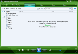 XP DLC XP Media Center Edition 2010 3.6 Windows Media Player.png
