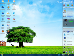The desktop of Windows Materx XP V4