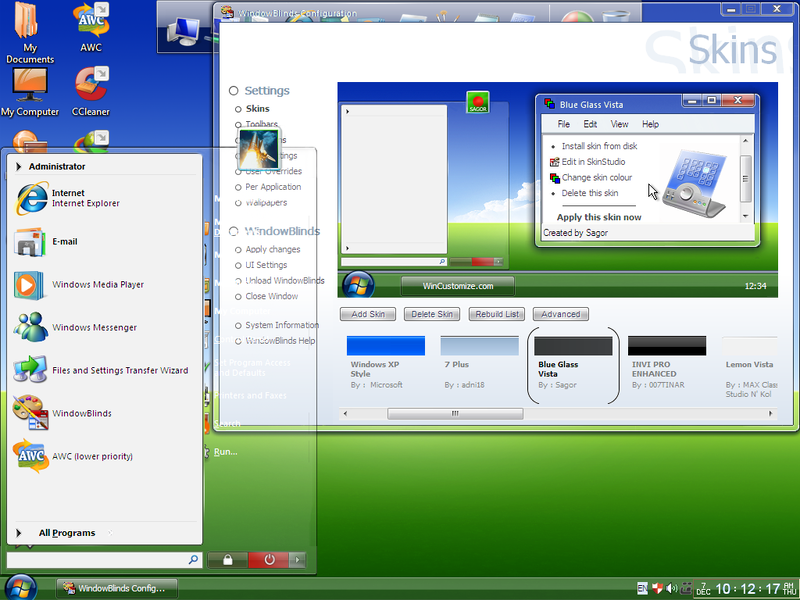 File:XP Nour 2013 v3 Blue Glass Vista WindowBlinds skin.png