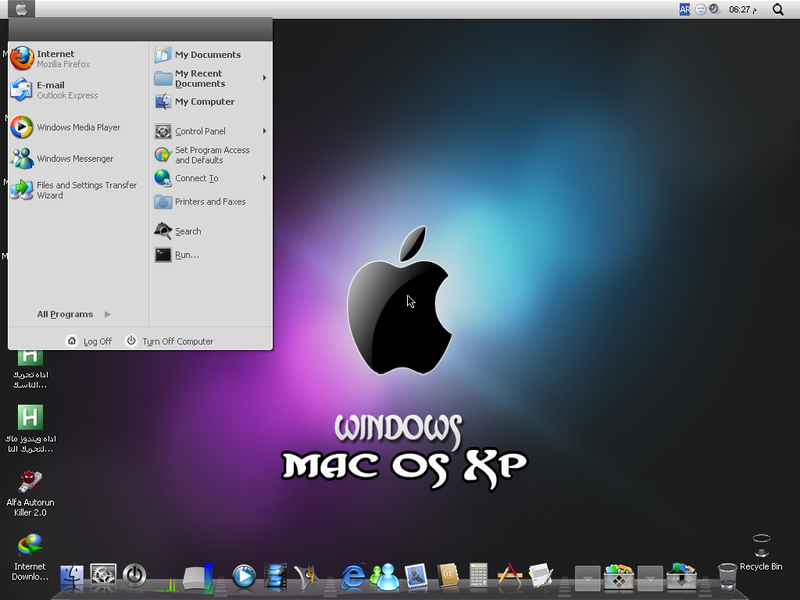 File:Windows Mac OS XP - Start Menu.png