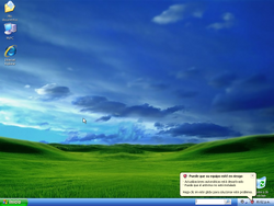 The desktop of Windows XP Prehistórico 2015